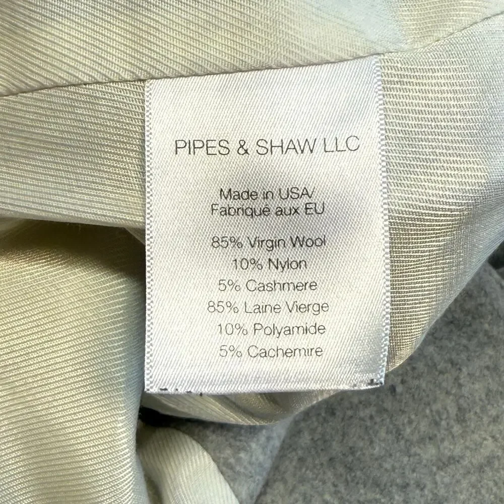 Veronica Beard Light Gray Car Coat Melange Wool Cashmere Size 0